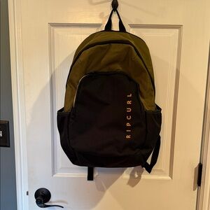 Rip Curl Two-Tone Backpack in Olive and Black